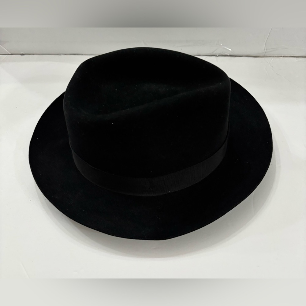 Fadero Brand Black Men’s 100% Fur Felt Hat Size Large